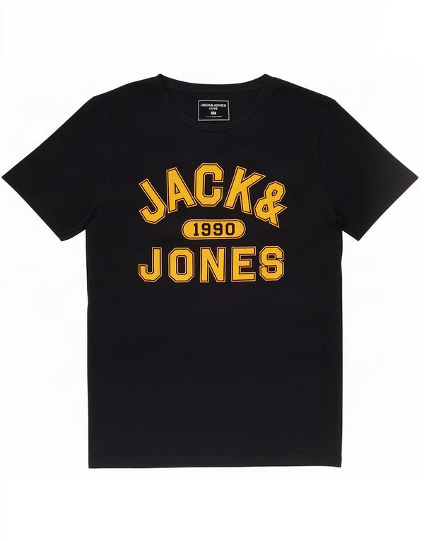 Męski T-shirt z grafiką Jack & Jones, duży, granatowy, bawełniany