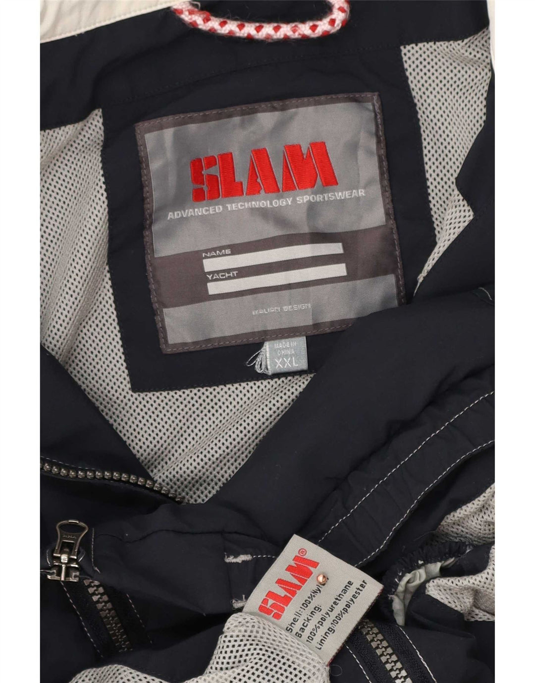 Męska kurtka przeciwdeszczowa Slam Graphic UK 44 2XL Granatowy nylon