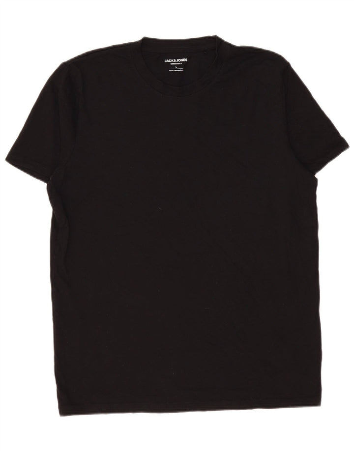 T-shirt męski Jack & Jones, duży, czarny, bawełniany