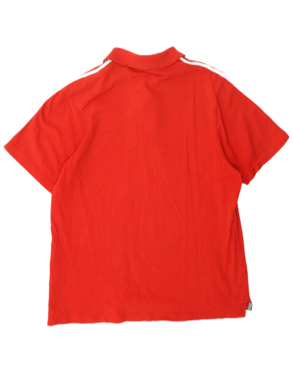 Męska koszulka polo Adidas, duża, czerwona, bawełniana