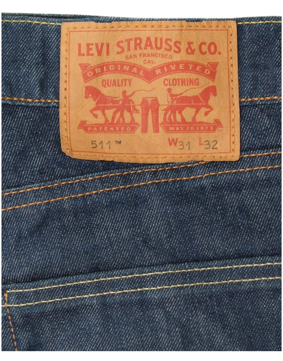 Damskie jeansy LEVI'S 511 Slim W31 L32 Niebieskie bawełniane