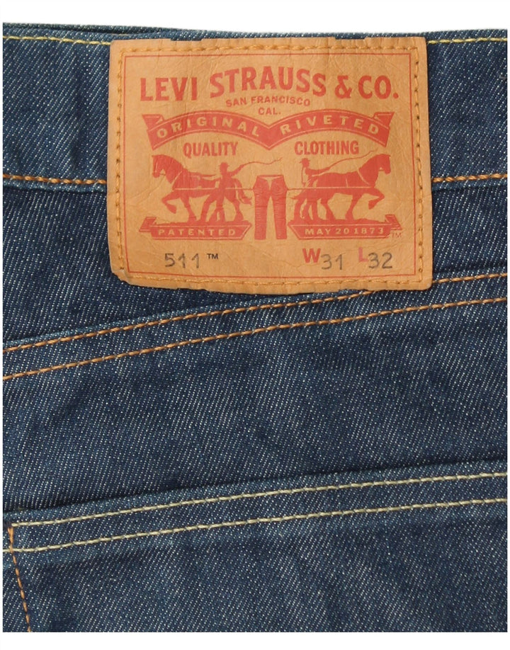 Damskie jeansy LEVI'S 511 Slim W31 L32 Niebieskie bawełniane