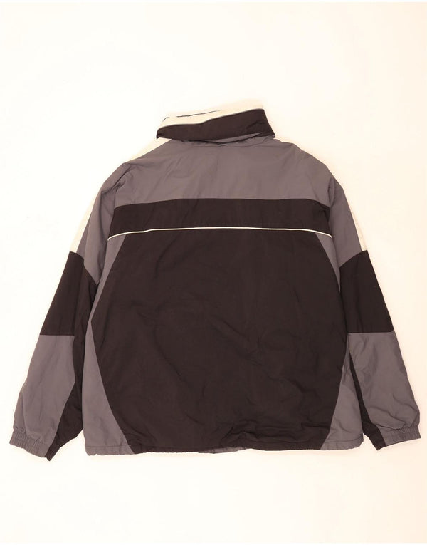 Męska kurtka wiatrówka z kapturem Columbia UK 44 2XL Czarny nylon z blokami kolorów
