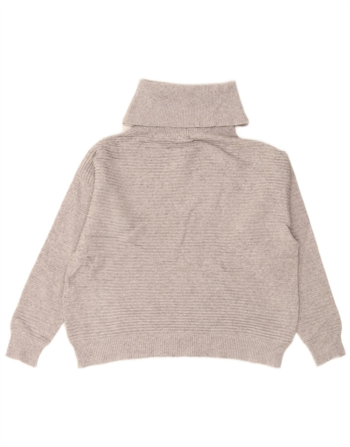 Damski sweter z golfem Phase Eight, UK 14, średnioszara wiskoza