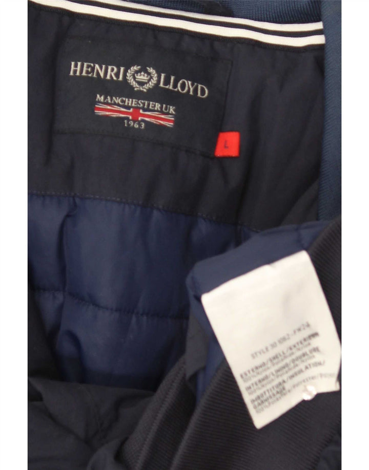 Męska kurtka bomber Henri Lloyd Graphic UK 40, duża, granatowa, nylonowa