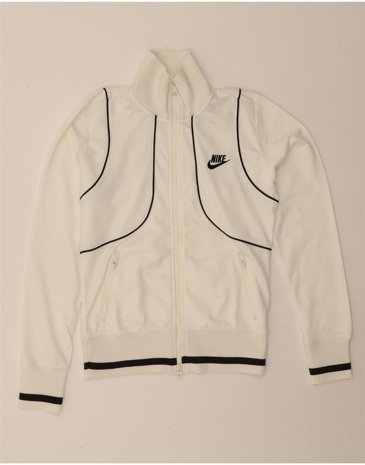 Damska kurtka dresowa Nike UK 8/10, mała, biała, poliestrowa