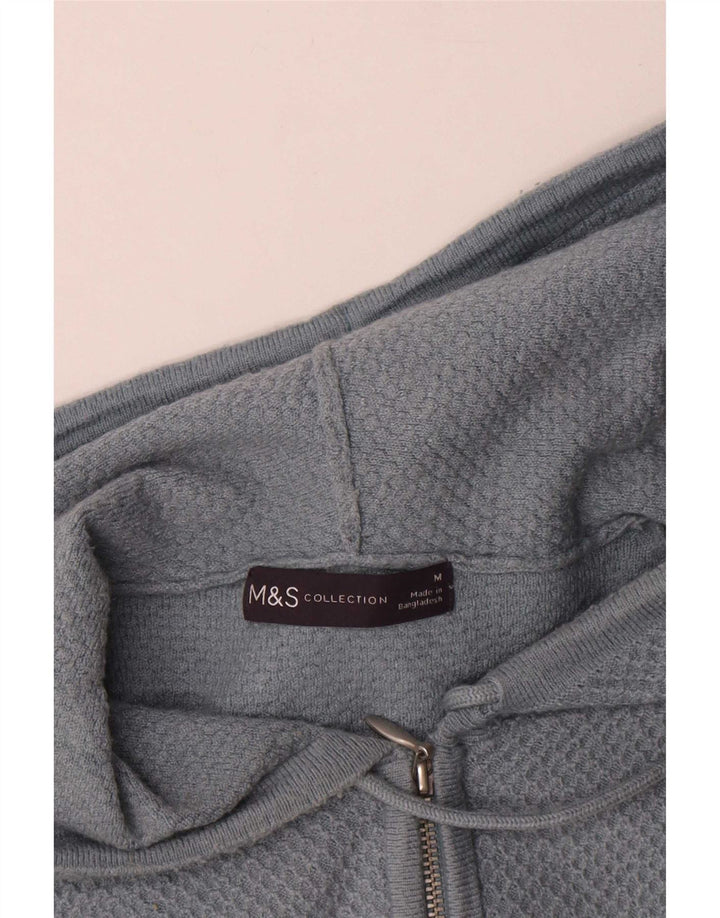 Marks & Spencer Męski sweter z kapturem, średnioniebieski, wiskozowy