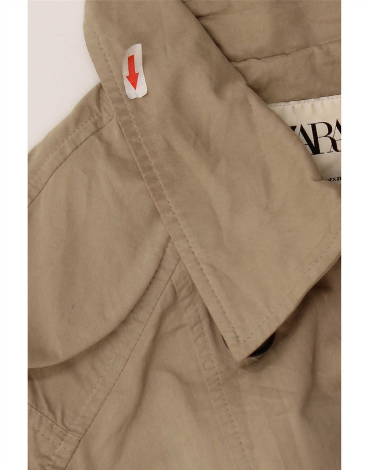 Damski trencz oversize Zara UK 10 Small Beżowy poliester
