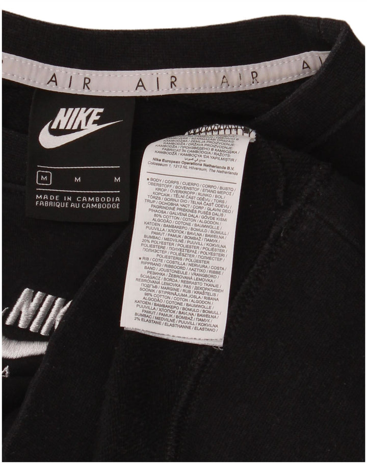 Damska bluza Nike Graphic Crop Jumper UK 12, średnia czarna bawełna