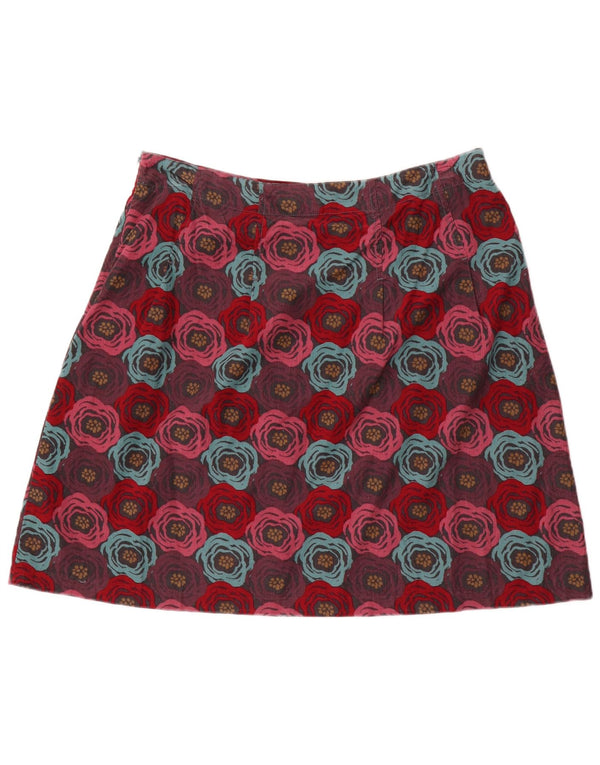 Damska spódnica sztruksowa Seasalt UK 14 Large W34 Burgundowa bawełniana w kwiaty