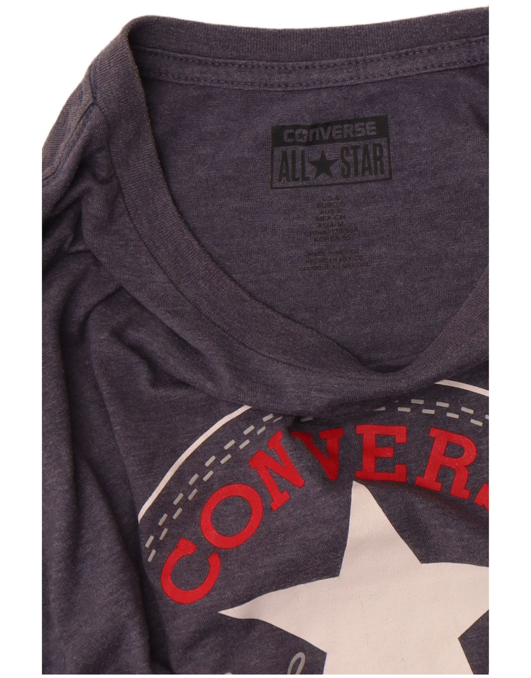 Converse Męski T-shirt z grafiką, mały, granatowy
