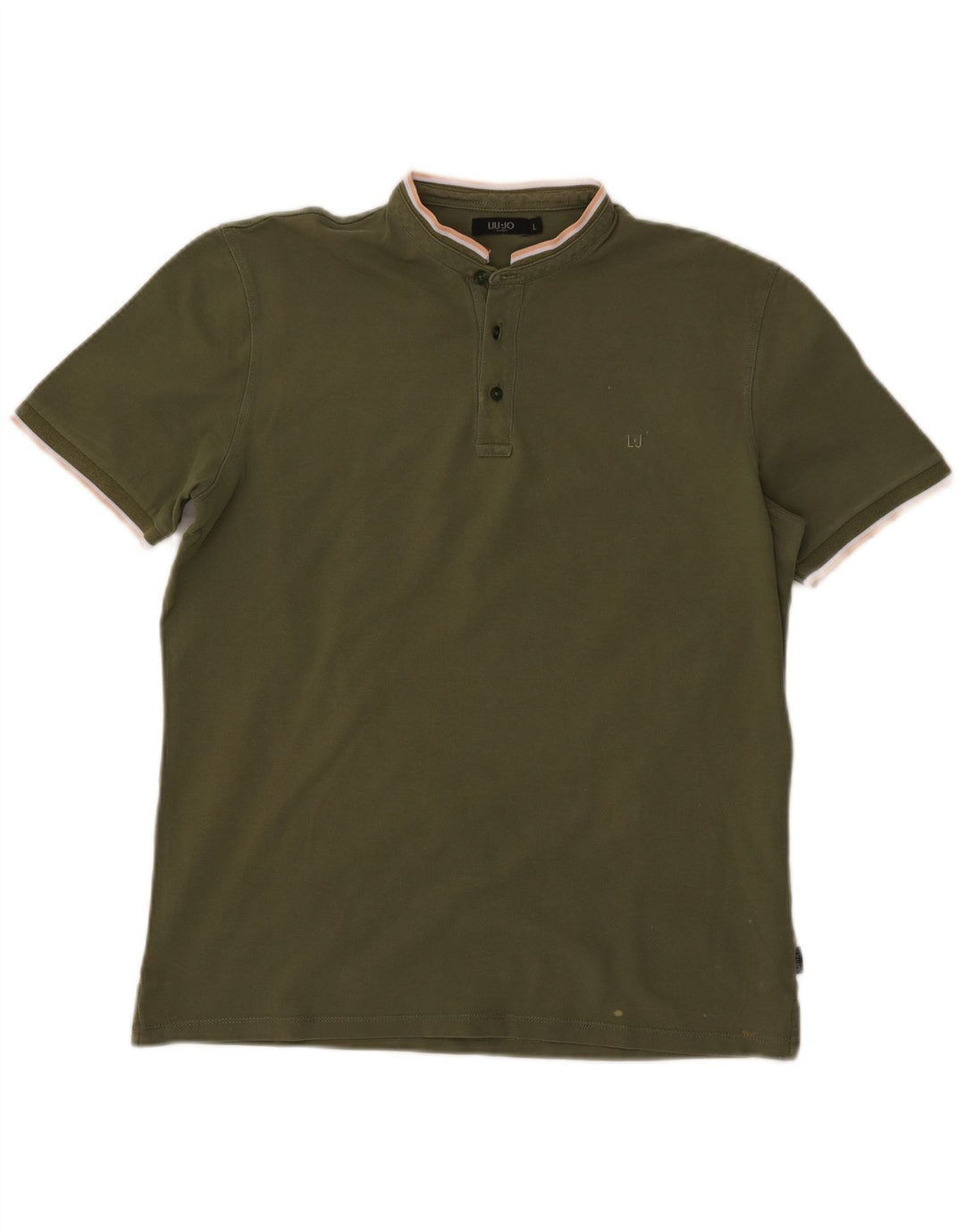 Męska koszulka polo Liu Jo, duża, bawełniana w kolorze khaki
