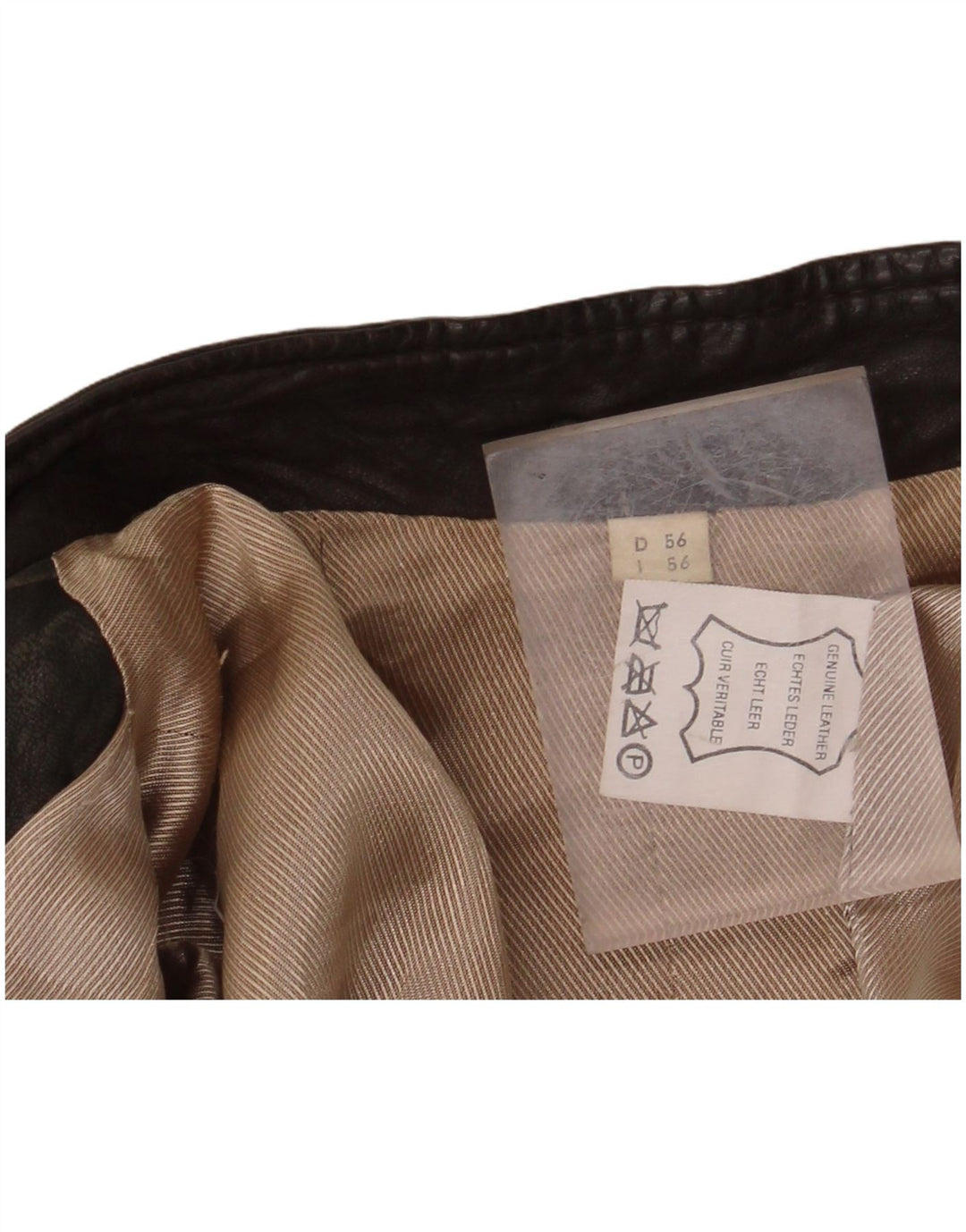 Męska kurtka skórzana VINTAGE IT 56 3XL Skóra khaki