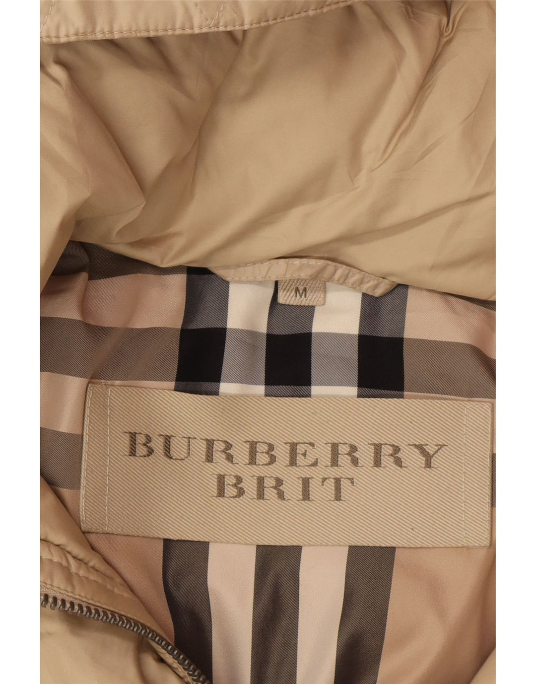 BURBERRY Damski płaszcz z kapturem BRIT UK 12 Średni Beżowy Klasyczny