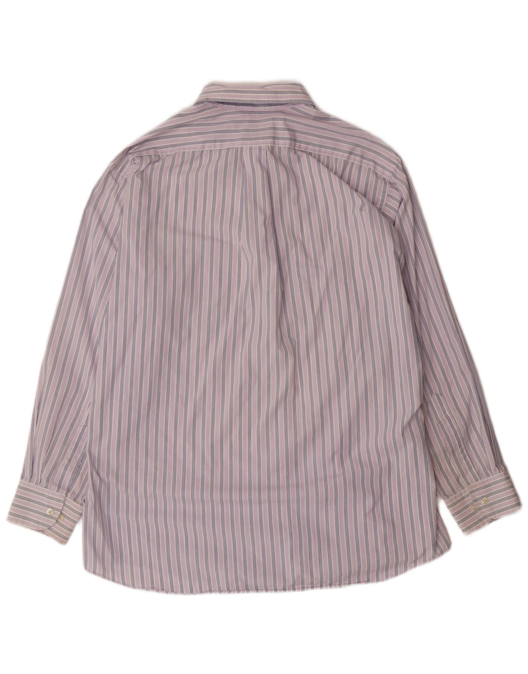 CHAPS Mens Shirt Size 16 16 1/2 Large Purple Striped Cotton