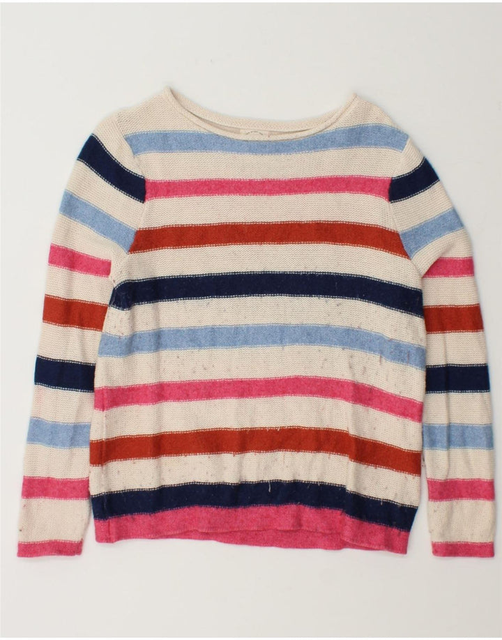 WHITE STUFF Womens Boat Neck Jumper Sweater UK 16 Large Multicoloured Vintage White Stuff and Second-Hand White Stuff from Messina Hembry 