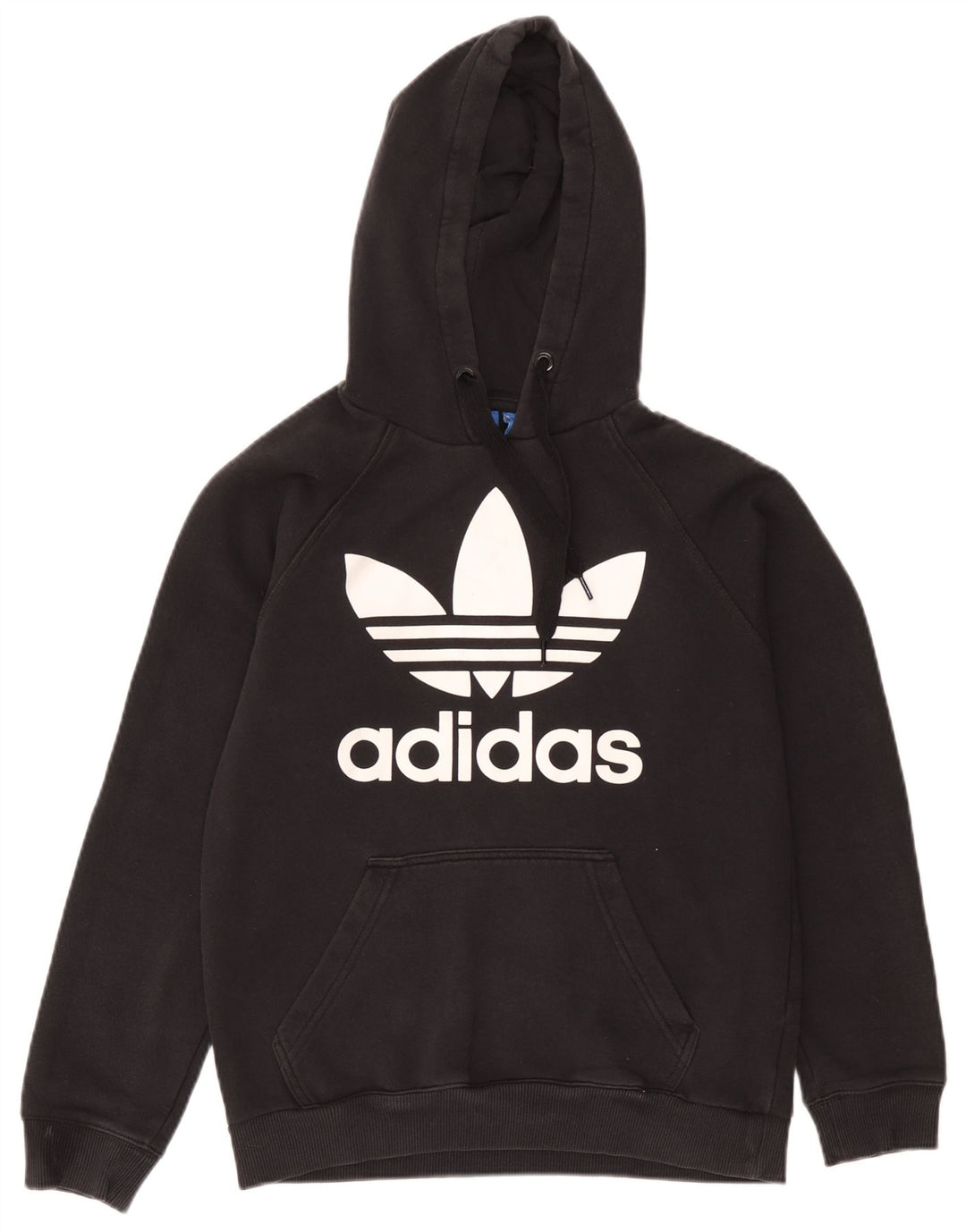 Męska bluza z kapturem Adidas z grafiką, mała, czarna, bawełniana