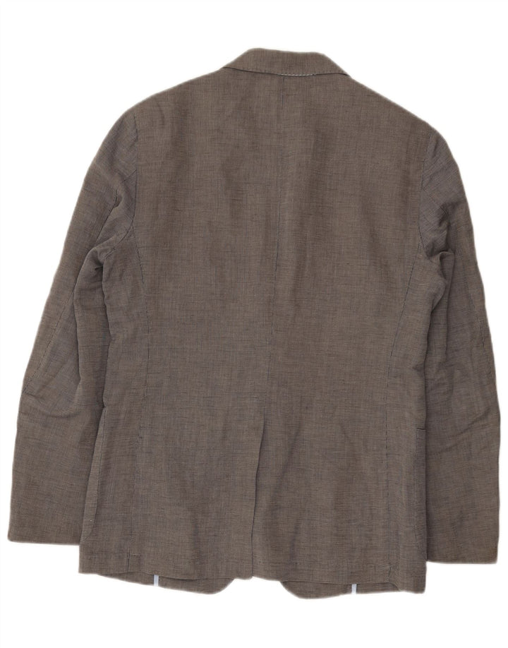 MASSIMO DUTTI Męska marynarka zapinana na 2 guziki, UK 38, średnioszara, bawełniana