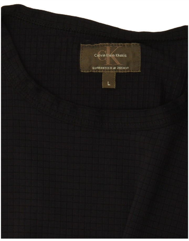 T-shirt damski Calvin Klein w kolorze khaki, UK 14, duży, czarny