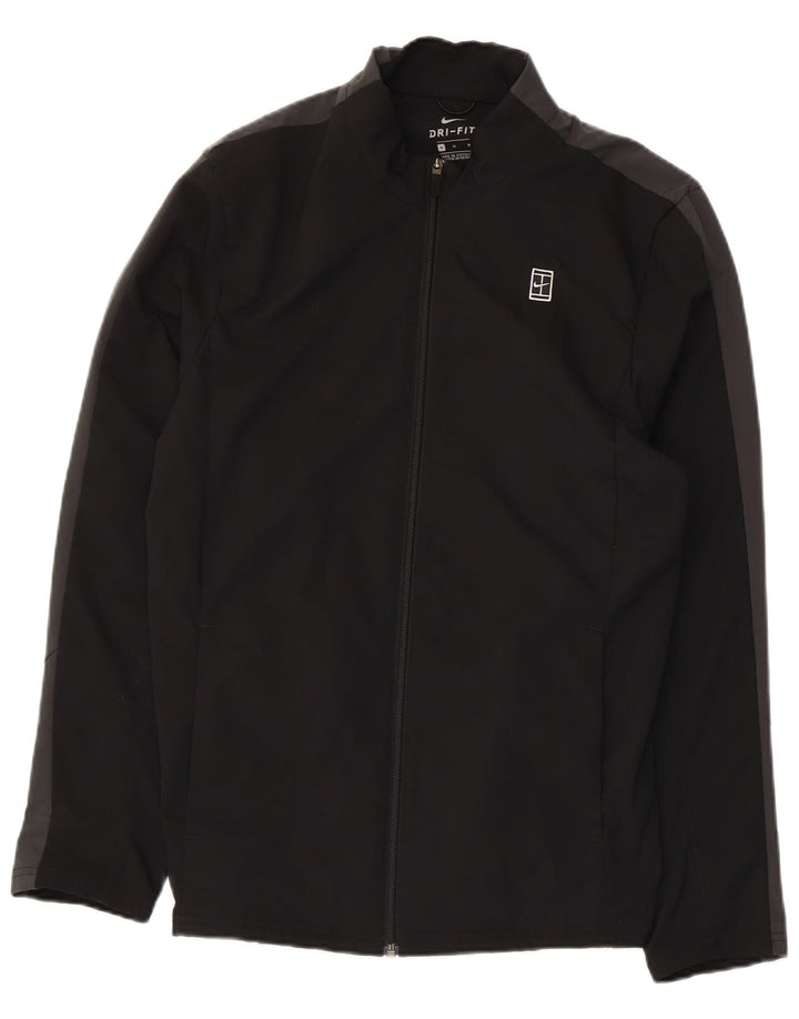 Męska kurtka dresowa Nike Dri Fit, poliester w kolorze średniej czarnej kolorystyki