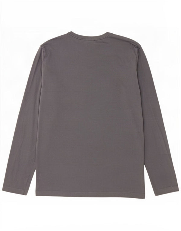 Męski top graficzny Jack Wolfskin z długim rękawem, UK 44/46 XL, szara bawełna