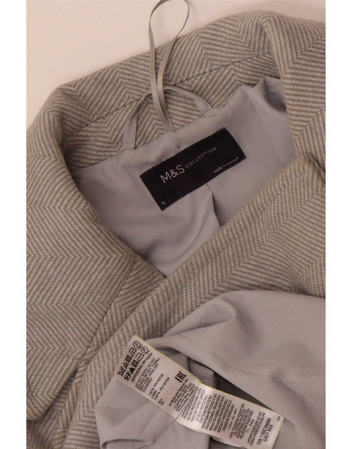 Marks & Spencer Płaszcz damski UK 8, mały, szary, poliester