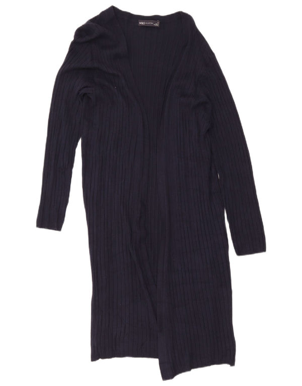 Marks & Spencer Damski sweter o przedłużonym fasonie, UK 12, średni granatowy