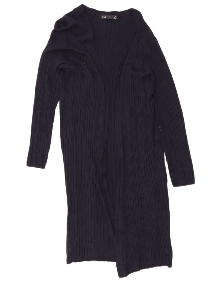 Marks & Spencer Damski sweter o przedłużonym fasonie, UK 12, średni granatowy