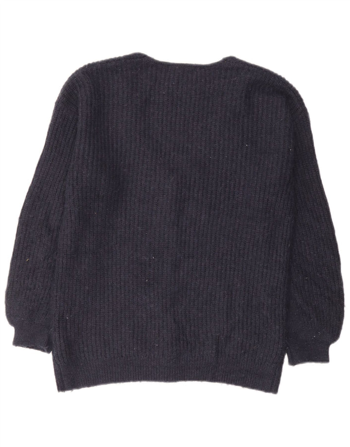 Marks & Spencer Damski sweter oversize UK 10, mały, granatowy