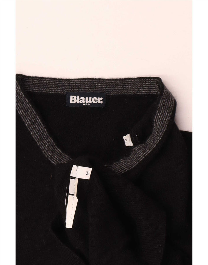 Męski sweter z okrągłym dekoltem Blauer, średni czarny
