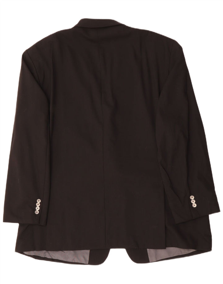 Męska marynarka zapinana na 2 guziki CALVIN KLEIN IT 54 2XL Czarna wełniana