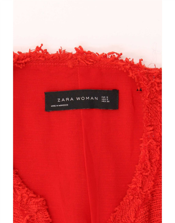 Kurtka damska Zara Open Blazer UK 10 Small Red