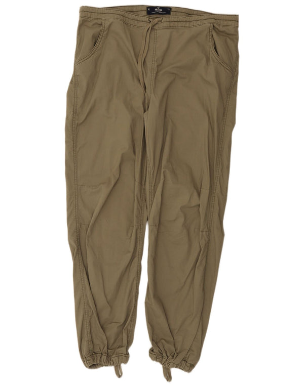Męskie spodnie Chino Joggers firmy Hollister XL W38 L29, bawełna khaki