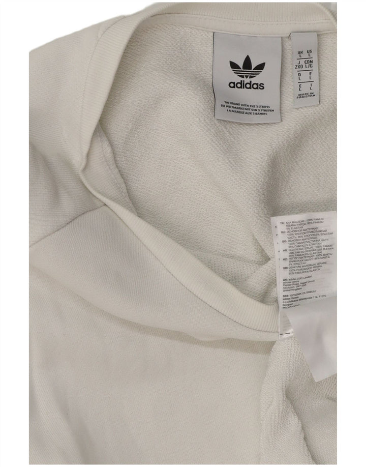 Bluza męska ADIDAS, duża, biała, bawełniana
