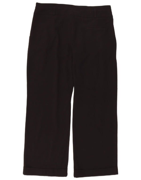 Damskie, przycięte spodnie Topshop UK 14 Large W32 L27 Czarny poliester