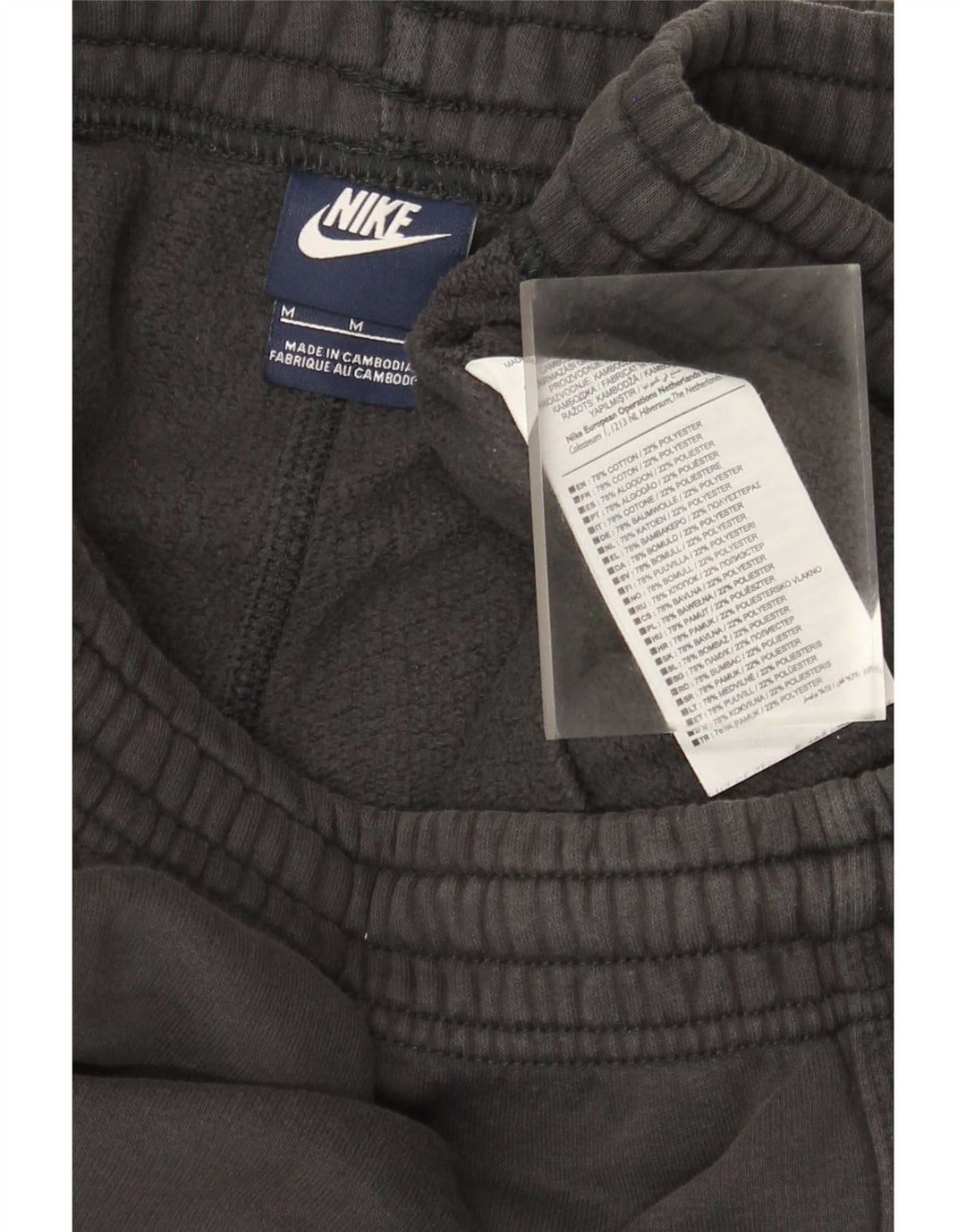 Męskie spodnie dresowe Nike, średnioszare, bawełniane