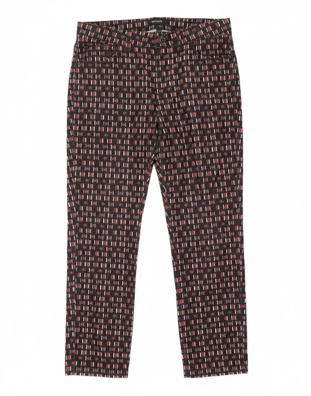 MAX & CO. Womens Cropped Trousers UK 14 Large W31 L26 Multicoloured