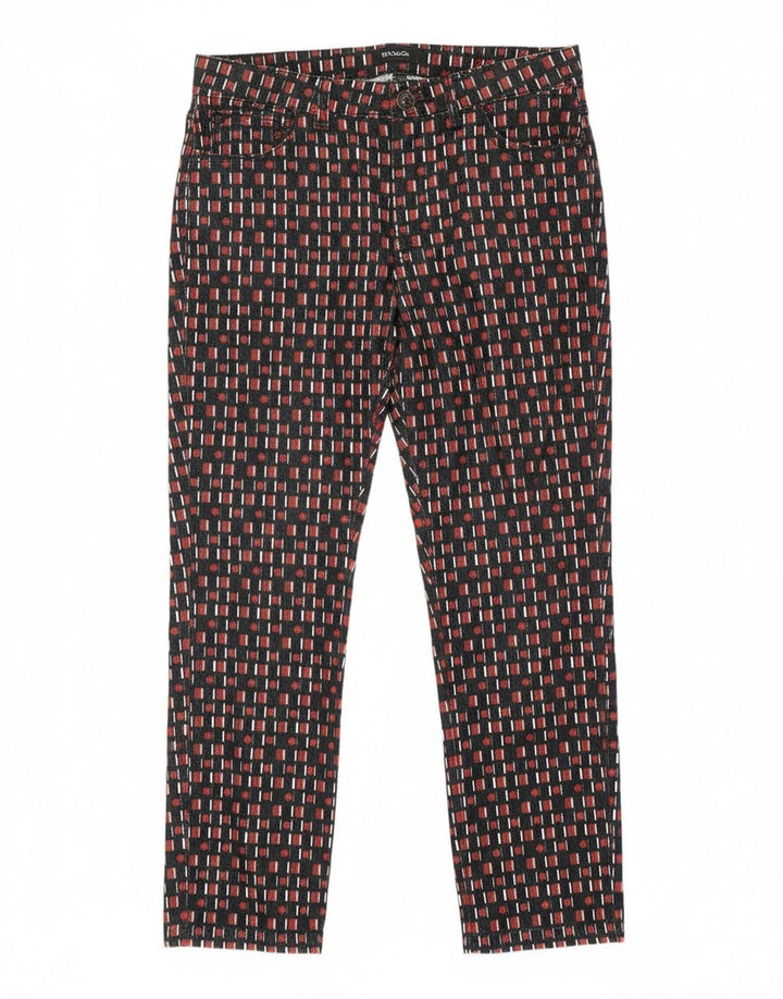 MAX & CO. Womens Cropped Trousers UK 14 Large W31 L26 Multicoloured