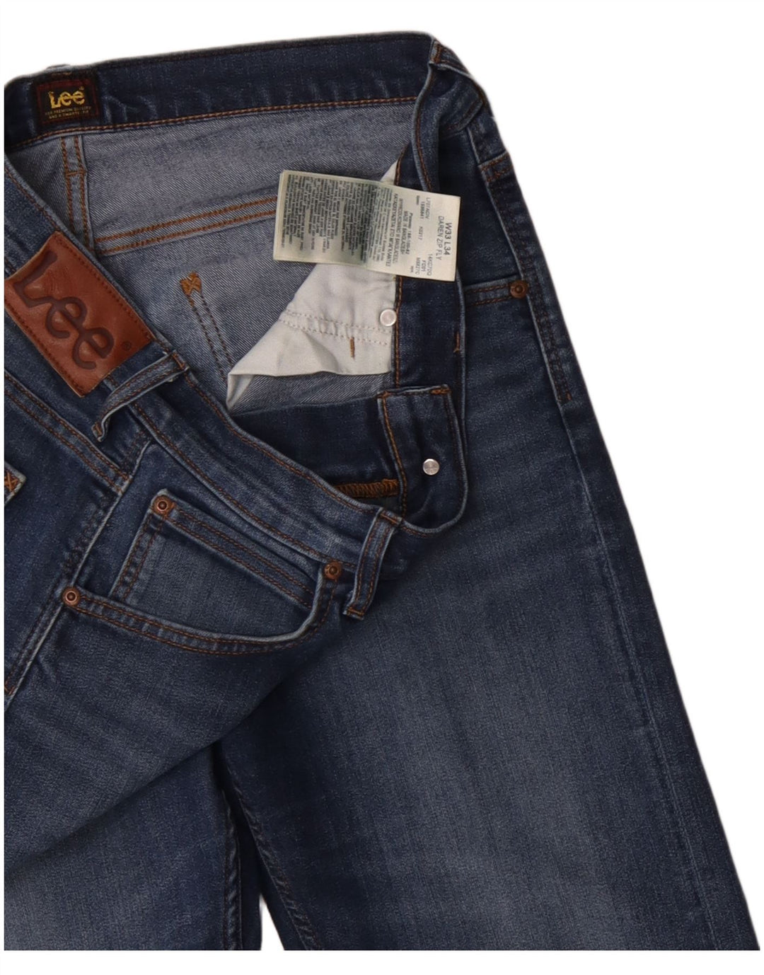 Męskie jeansy Lee Daren Slim W33 L34 Niebieskie bawełniane