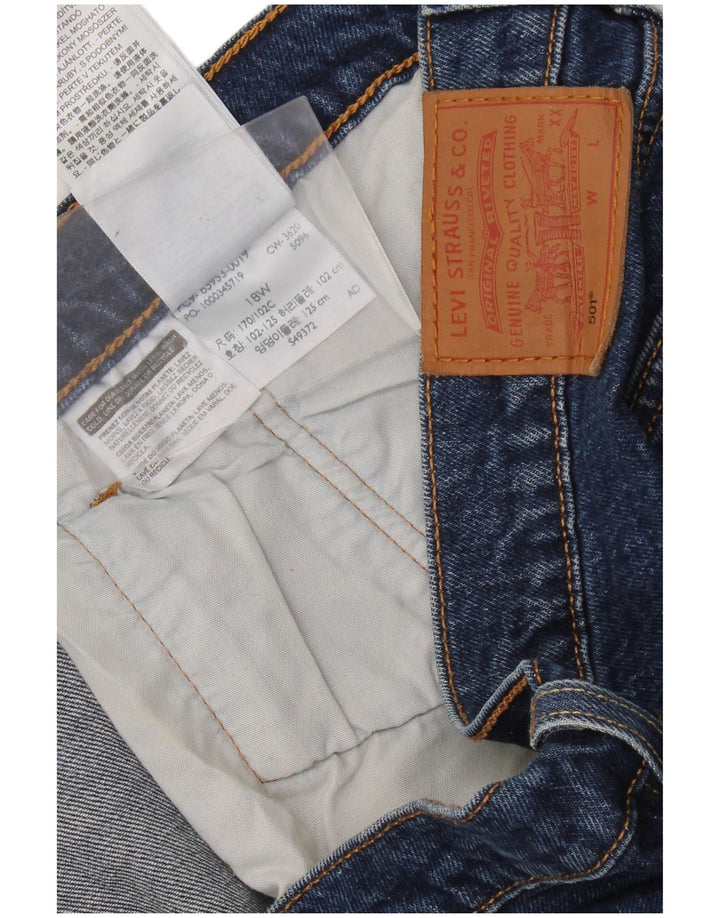 Dżinsy damskie LEVI'S 501 Cropped US 18 2XL W42 L26 Niebieskie bawełniane
