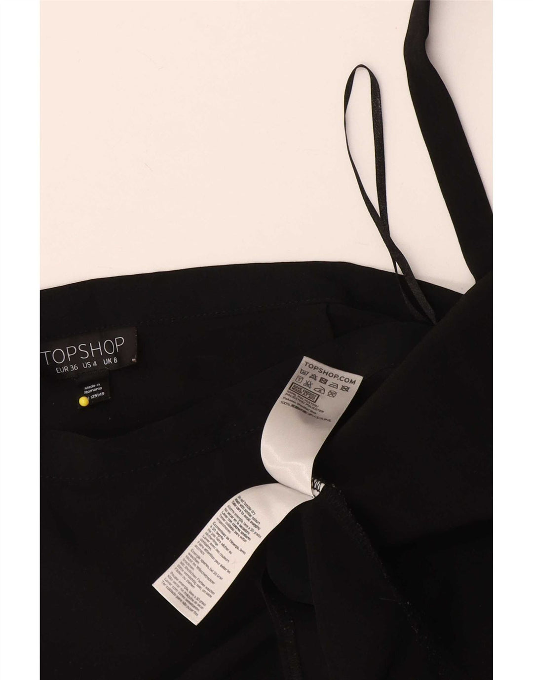 Topshop Damska kopertowa spódnica maxi UK 8 Small W26 Czarny poliester