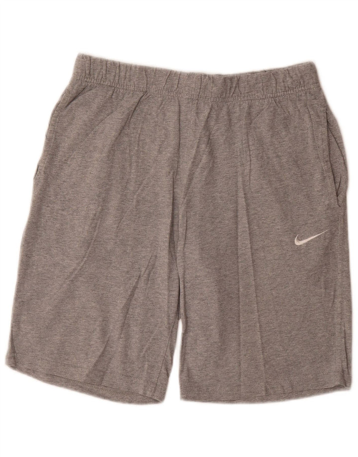 Męskie spodenki sportowe Nike, duże, szare, bawełniane