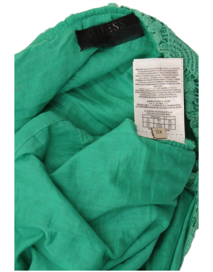 Koronkowa sukienka damska GUESS, UK 4 XS, zielona bawełna