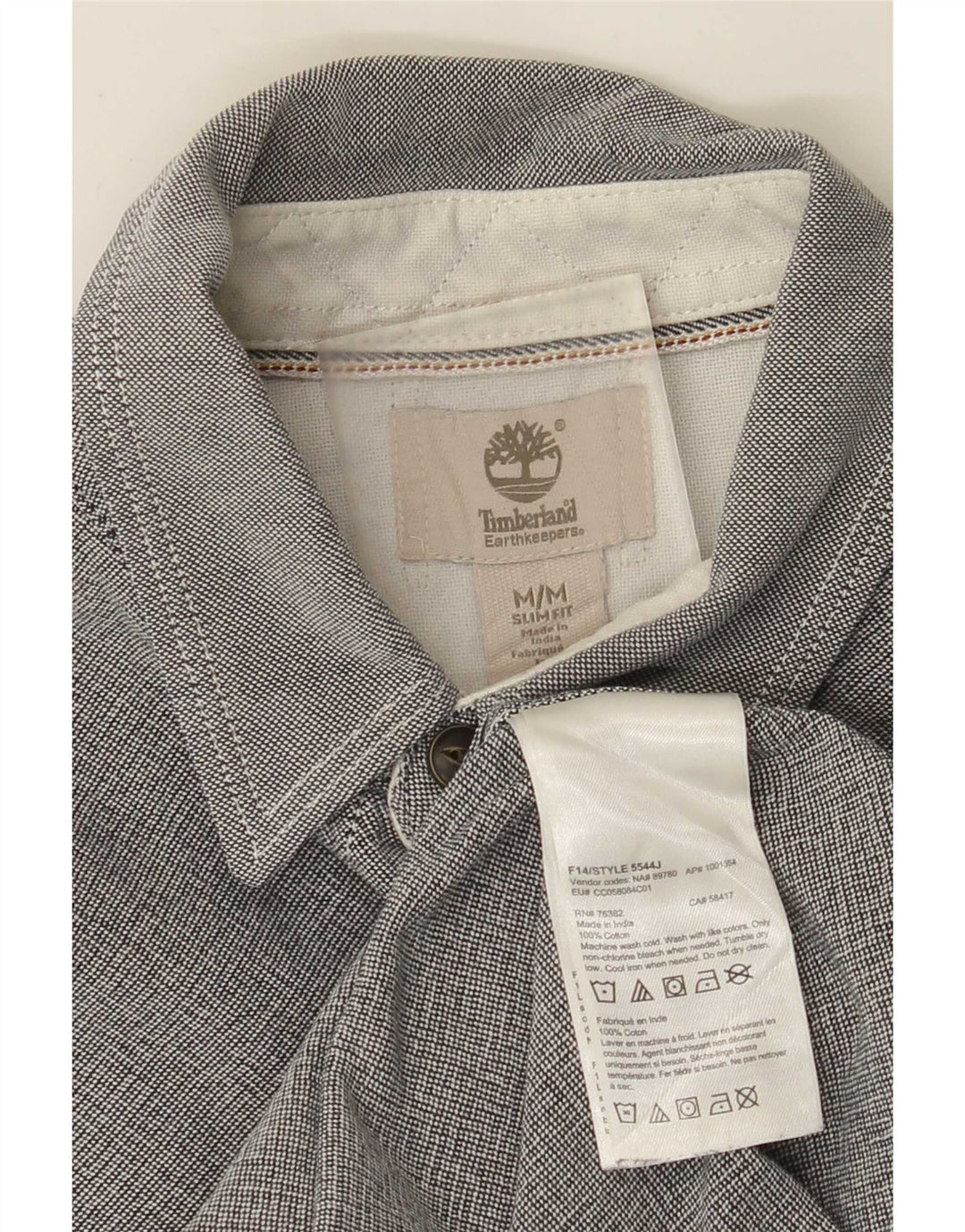 Koszula męska Timberland Slim Fit, średnioszara, bawełniana