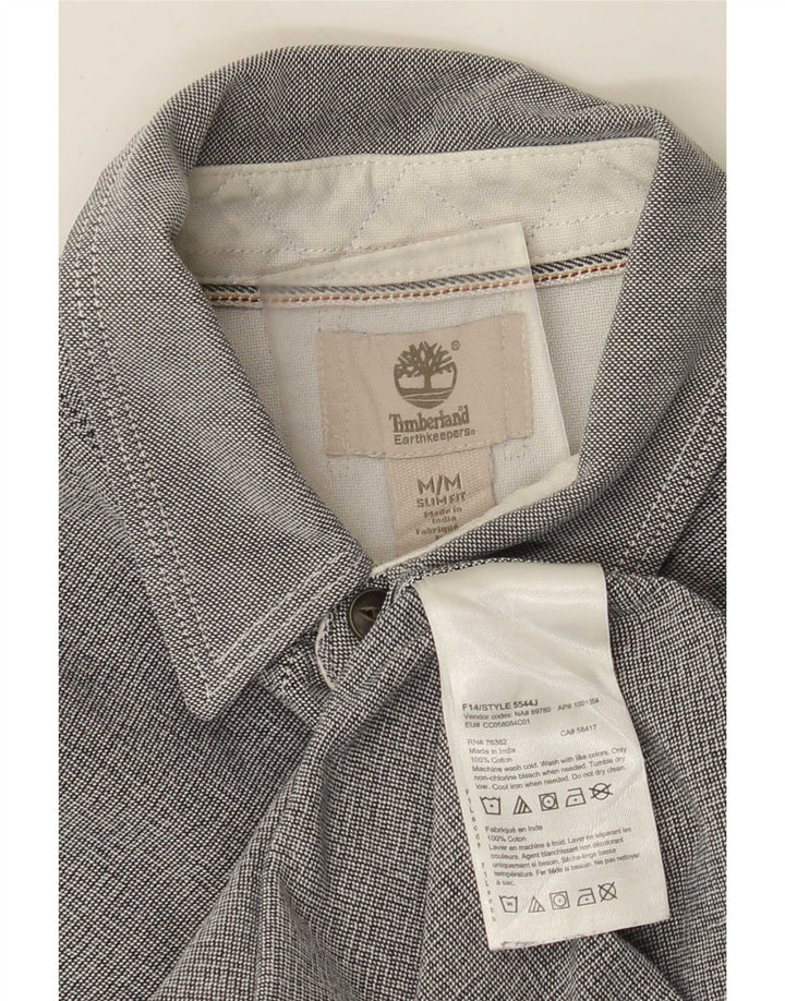 Koszula męska Timberland Slim Fit, średnioszara, bawełniana