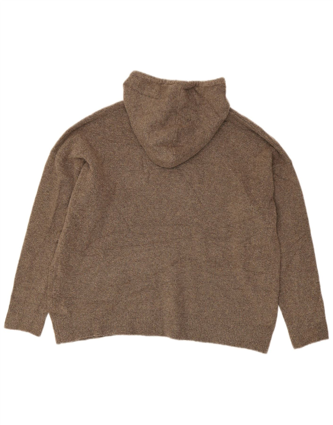 Damski sweter oversize z kapturem Zara UK 14, średni brązowy poliester