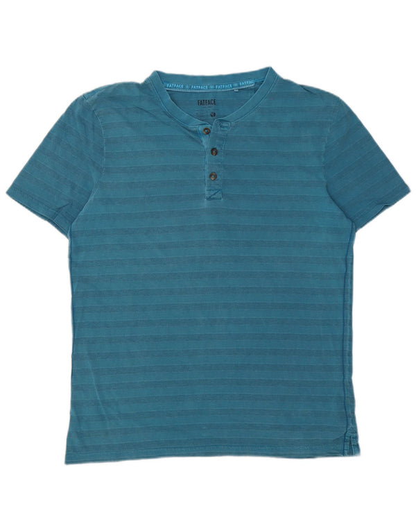 T-shirt męski Fat Face, bawełniany, w średnie niebieskie paski