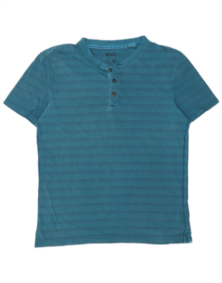 T-shirt męski Fat Face, bawełniany, w średnie niebieskie paski