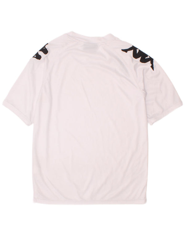 Chłopięcy T-shirt z grafiką Kappa 9-10 lat, biały poliester