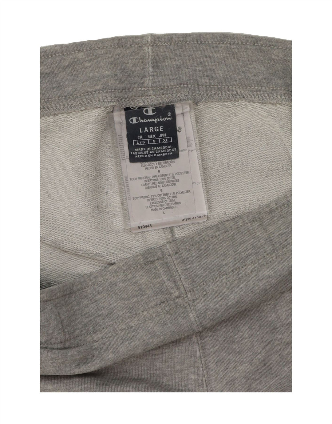 CHAMPION Mens Sport Shorts Large  Grey Cotton Vintage Champion and Second-Hand Champion from Messina Hembry 